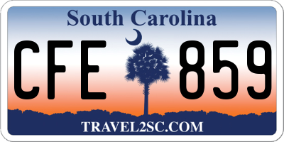 SC license plate CFE859