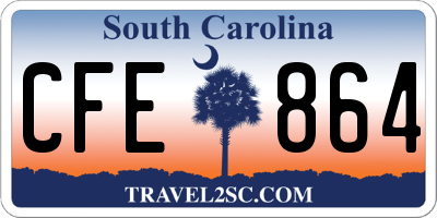 SC license plate CFE864