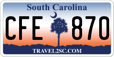 SC license plate CFE870