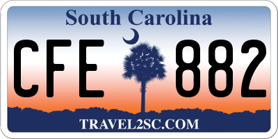 SC license plate CFE882