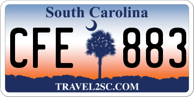 SC license plate CFE883