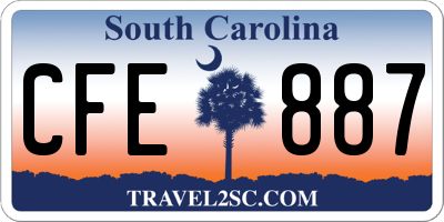 SC license plate CFE887