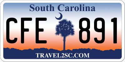 SC license plate CFE891