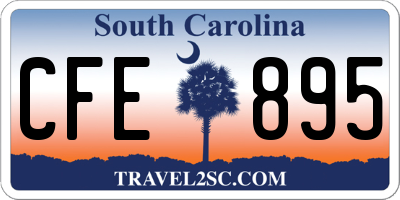 SC license plate CFE895
