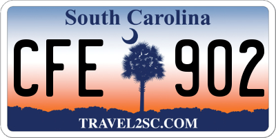 SC license plate CFE902