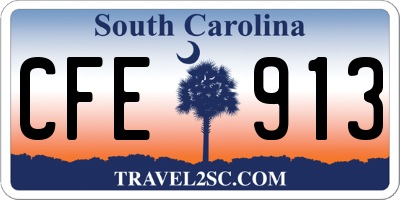 SC license plate CFE913