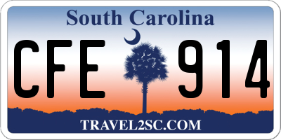 SC license plate CFE914