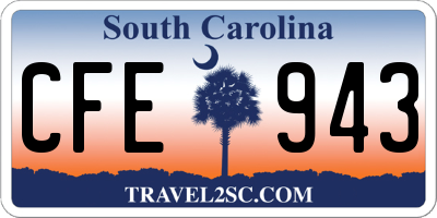 SC license plate CFE943