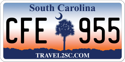 SC license plate CFE955