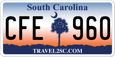 SC license plate CFE960