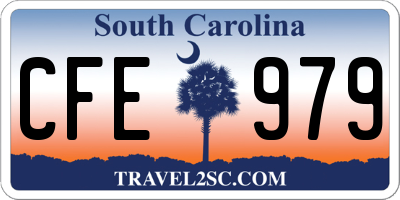 SC license plate CFE979
