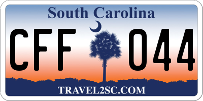 SC license plate CFF044