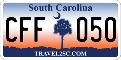 SC license plate CFF050