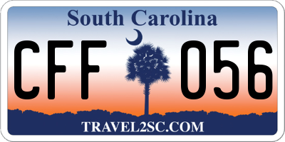 SC license plate CFF056