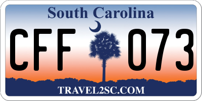 SC license plate CFF073