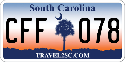 SC license plate CFF078
