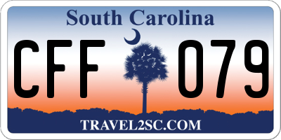 SC license plate CFF079