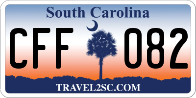 SC license plate CFF082
