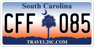 SC license plate CFF085
