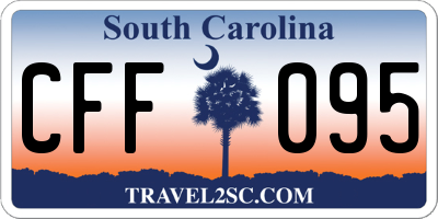 SC license plate CFF095