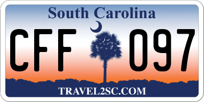 SC license plate CFF097