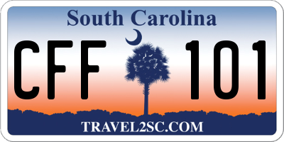 SC license plate CFF101