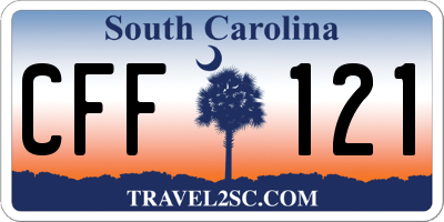 SC license plate CFF121