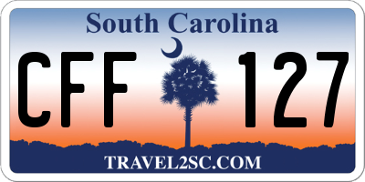 SC license plate CFF127
