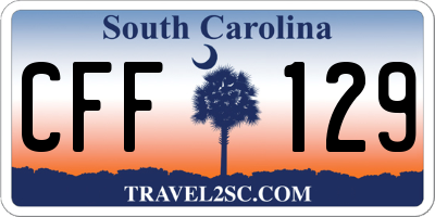 SC license plate CFF129