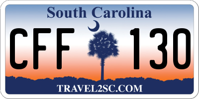 SC license plate CFF130