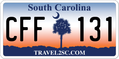 SC license plate CFF131