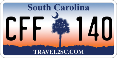 SC license plate CFF140