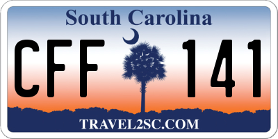 SC license plate CFF141