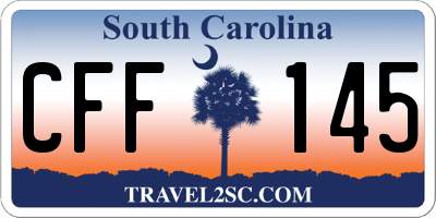 SC license plate CFF145
