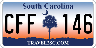 SC license plate CFF146
