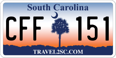 SC license plate CFF151