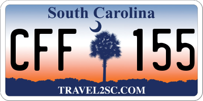 SC license plate CFF155