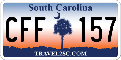 SC license plate CFF157