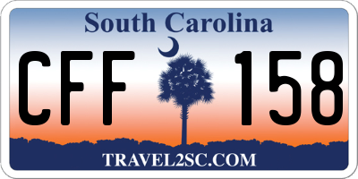 SC license plate CFF158