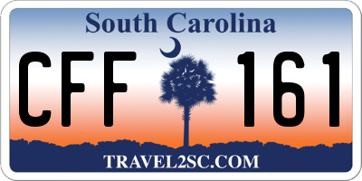 SC license plate CFF161
