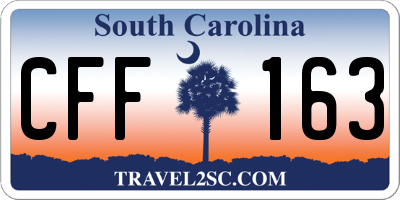 SC license plate CFF163