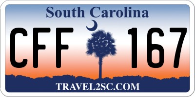 SC license plate CFF167