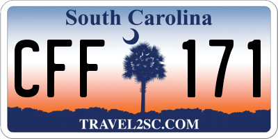 SC license plate CFF171