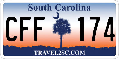 SC license plate CFF174