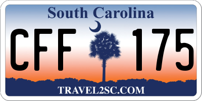 SC license plate CFF175