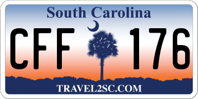 SC license plate CFF176