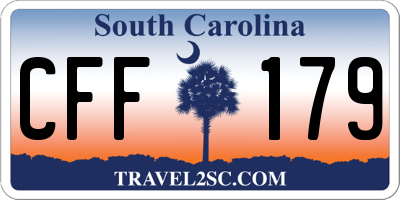 SC license plate CFF179