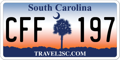 SC license plate CFF197