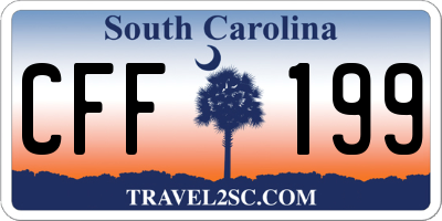 SC license plate CFF199