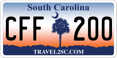 SC license plate CFF200